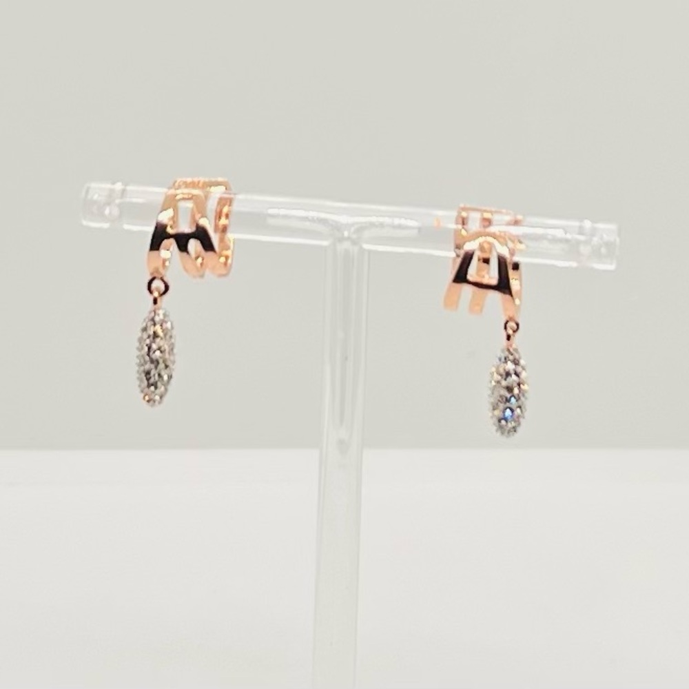 Rebecca Minkoff Rose Gold Earrings Clip on, no piecing - Picture 3 of 7